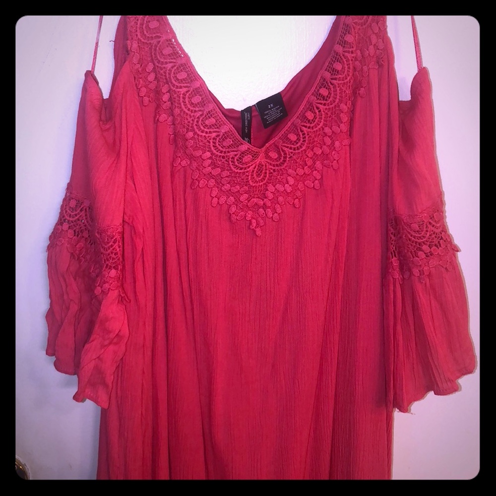 New Directions Curvy hot pink dress